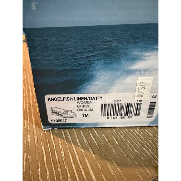 Sperry Women's Angelfish Boat Shoe Sneaker Linen/Oat Size 7 - Picture 3 of 9